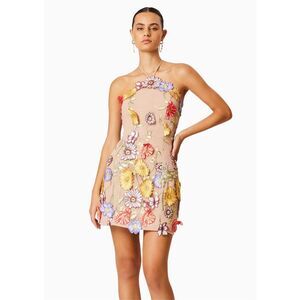 ELLIATT Fair Embroidered mini dress with floral appliqué Size S  NWT $425